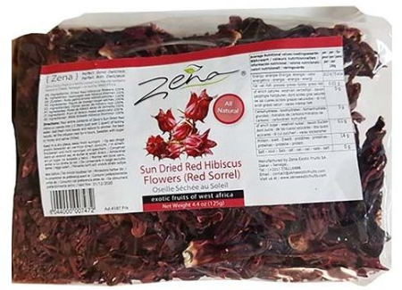 Condimente si mirodenii - Flori de hibiscus roșii uscate la soare 125g ZENA