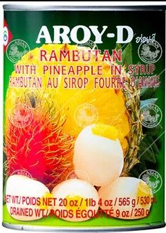 Bucatarie - Rambutan și Ananas în Sirop 565g, AROY-D