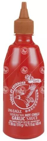 Chilli - Sos Sriracha Hot Chilli cu usturoi 510g, UNI EAGLE