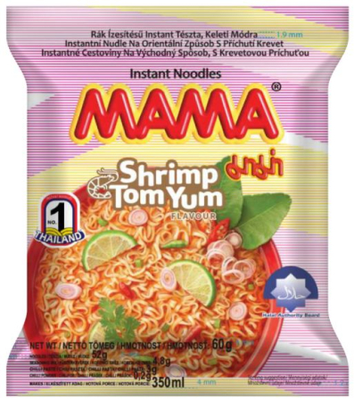 Taitei Instant - Taitei instant cu creveti Tom Yum 60g, MAMA