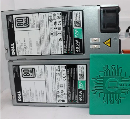 Sursa PSU Server - 2 x Sursa Alimentare Server Dell 495W 80+Platin 94% EPP 40.57A 0TH1CT