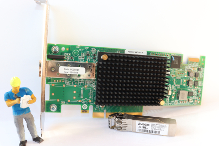 Placi de Retea - Adaptor HBA Emulex LPe16000 SFP+ Fiber 16Gbps + Bonus Modul Avago