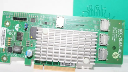 Controllere - Placa de Extensie Stocare NVME Oculink Supermicro AOC-SLG3-4E2P