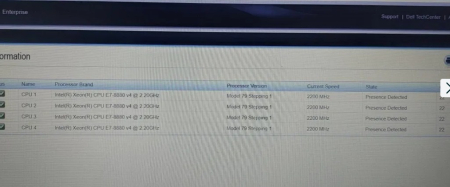 Server AI/ML/GPU Dell 4U PE R930 88Core/172Th 256Gb 9.9Tb 4400W +Rails [3]