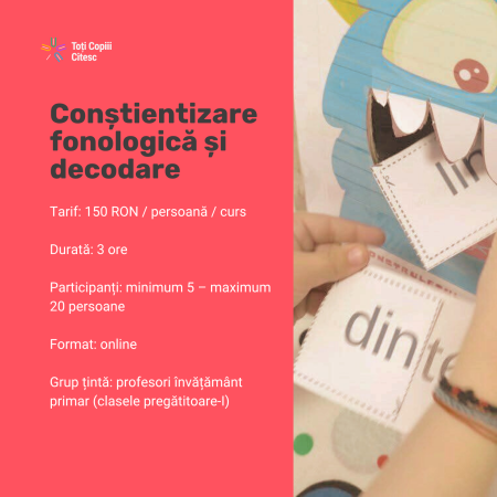 Cursuri - Modul 2 literație - Conștientizare fonologică și decodare (clasele pregătitoare-I) - 6 octombrie 2026