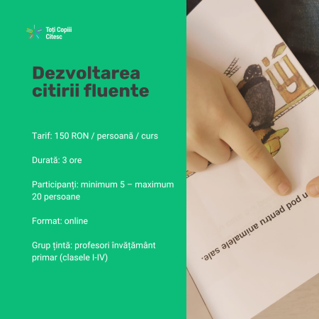 Cursuri - Modul 4 literație - Dezvoltarea citirii fluente - clasele I-IV - 3 noiembrie 2026