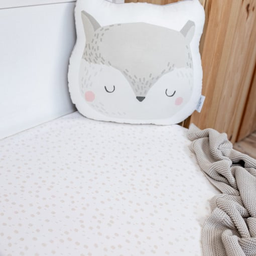 Cearceaf din bumbac 140×70 cm alb-bej [4]