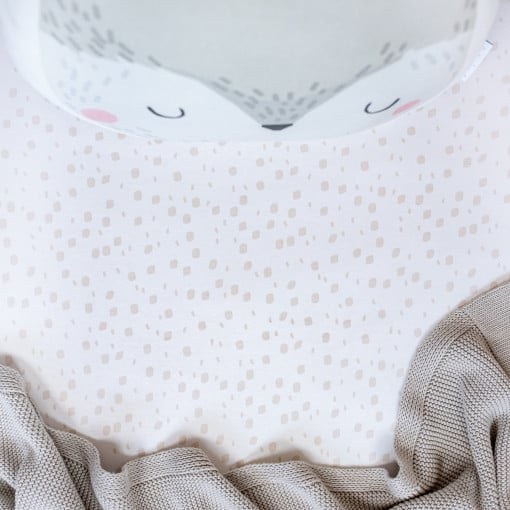 Cearceaf din bumbac 140×70 cm alb-bej [2]