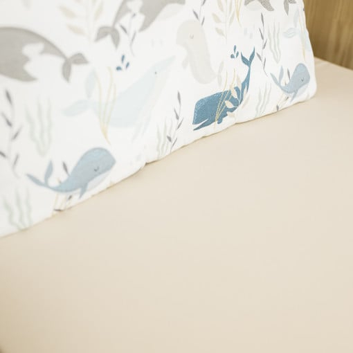 Cearceaf din bumbac 140x70 cm Bej [2]