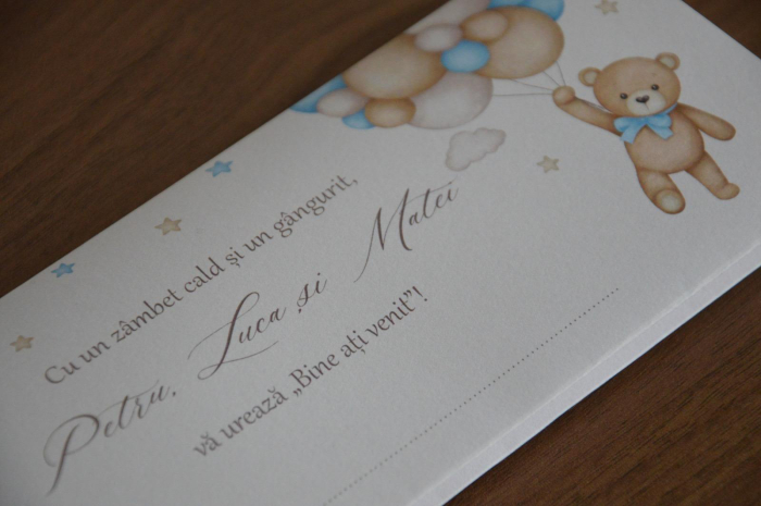 Plic bani botez ursuleț albastru [7]