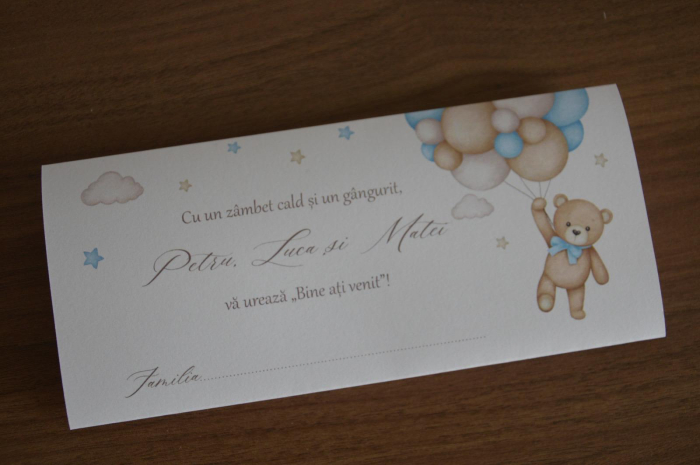Plic bani botez ursuleț albastru [6]