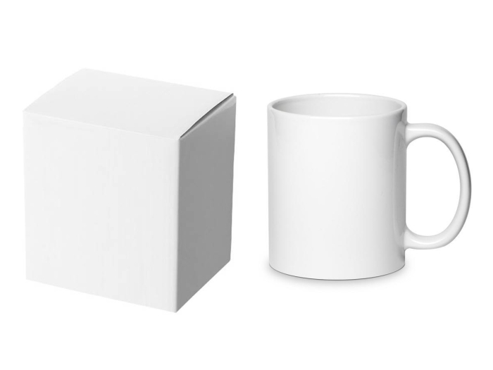 Cană interior și toartă rotundă albă - personalizată [2]