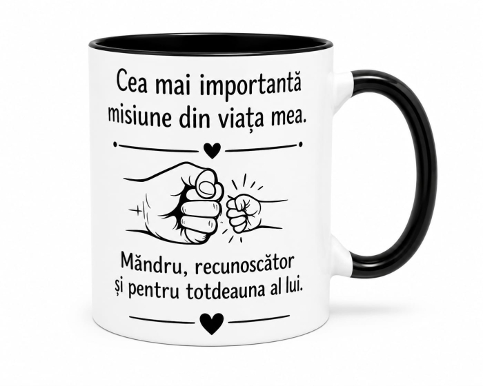 Cană personalizată – „Promovat la gradul de Tătic” [2]
