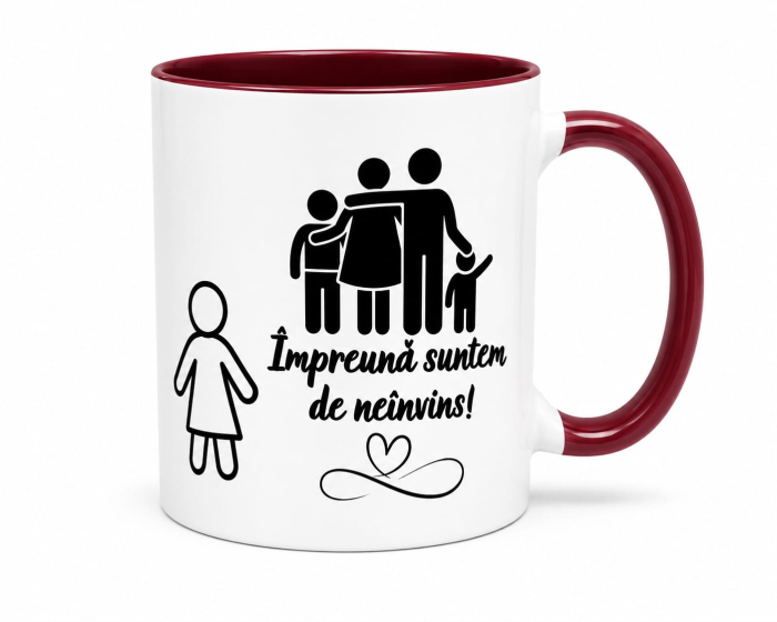 Cană personalizată „Familia – unde viața începe și iubirea nu se termină niciodată” [2]