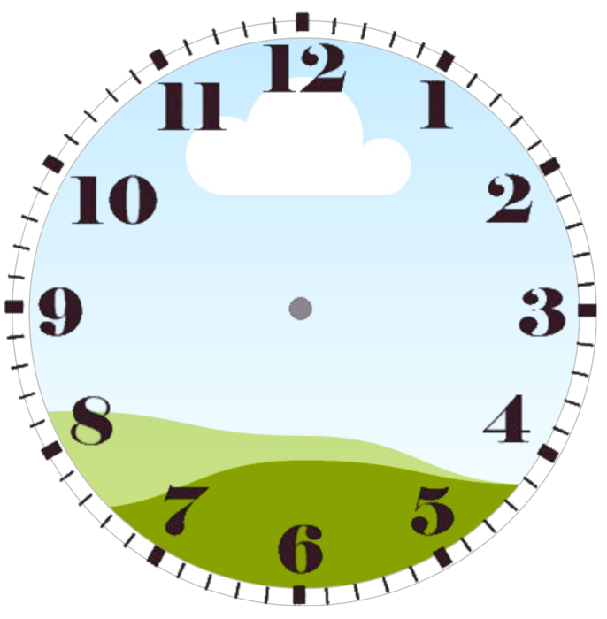 Ceas sticlă rotund - diametru 20 cm [2]