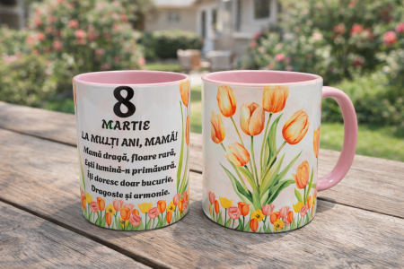 Cană personalizată „8 Martie – La mulți ani, mamă!” [2]
