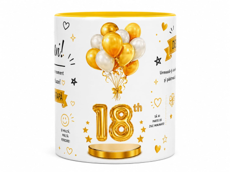 Cană personalizată 18 Ani – Cadoul perfect pentru majorat [1]