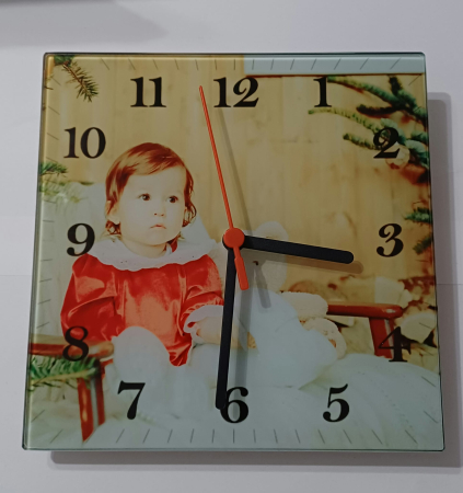 Ceas sticlă pătrat - 20 x 20 cm [1]