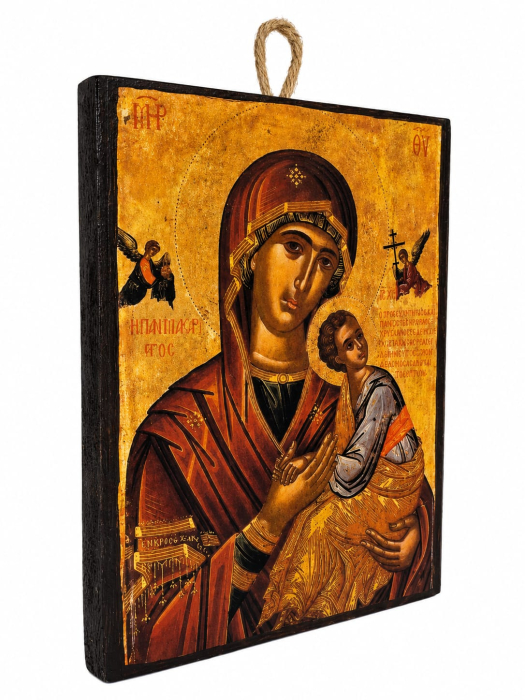 Icoană Maica Domnului „A Pătimirii” – Litografiată și Finisată Manual, 15 x 20 cm [6]
