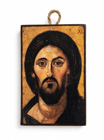 Icoane Iisus Hristos - Icoană Hristos – 15 x 20 cm, Litografiată și Finisată Manual, Suport din Lemn