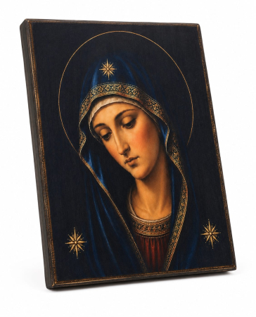 Icoană Maica Domnului „Tânguirea” – litografiata - finisata manual 30 × 40 cm [1]