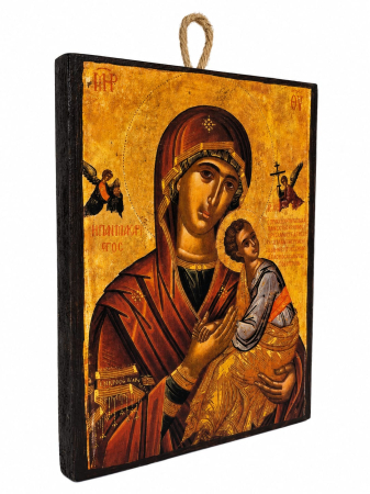 Icoană Maica Domnului „A Pătimirii” – Litografiată și Finisată Manual, 15 x 20 cm [5]