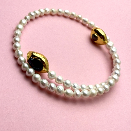 Coliere - Colier Choker Perla Gold