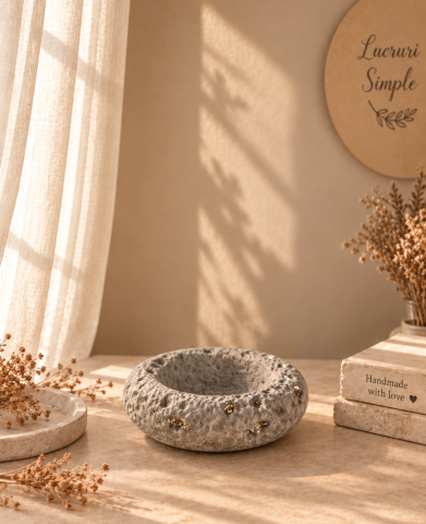 Decorațiuni handmade - Scrumieră handmade din beton