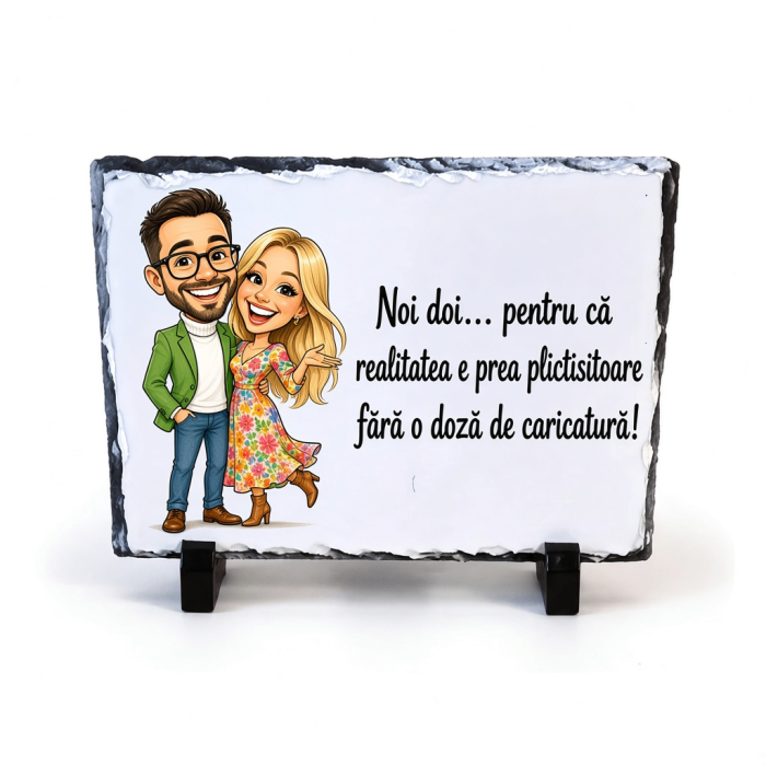 Placă din Ardezie Naturală Personalizată 20x15 cm [3]