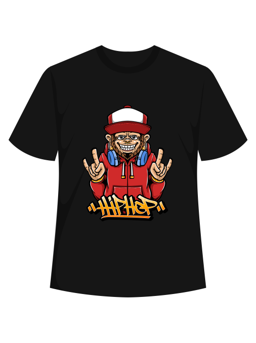 Tricou bumbac 100% cu grafică urbană "Cool Ape Swag". Imprimare DTF rezistentă la spălare, culori intense. Stil hip-hop/streetwear, ideal pentru tineri și purtare zilnică. Mărimi S-3XL. [2]