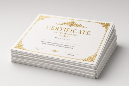 Tipografie - Diplomă A4 Personalizată | Carton 300g | Rame Opționale