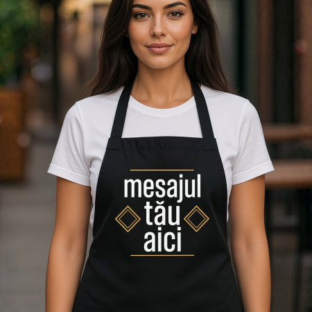Șorţuri Personalizate/Șorț Personalizat cu mesajul tău - Șorț Bucătărie Personalizat cu Mesajul Tău | Grafică Inclusă