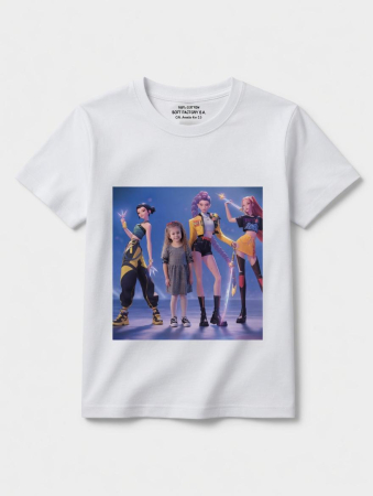 Tricouri Personalizate - Tricou Personalizat Copii "Super Fată & K-Pop" | Grafică Inclusă