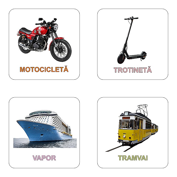 Cartonașe pe inel - Mijloace de transport [2]