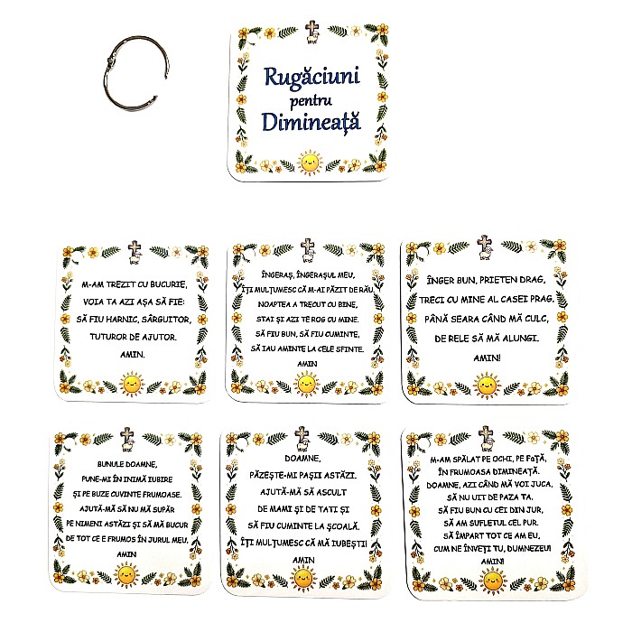 Rugăciuni pentru Dimineață – Set 18 Cartonașe pentru Copii [4]