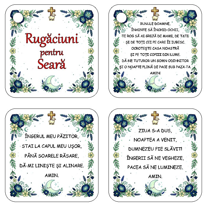 Rugăciuni pentru Seară – Set 18 Cartonașe pentru Copii [2]