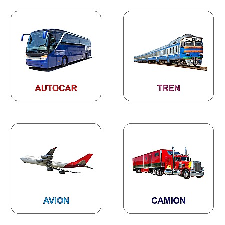 Cartonașe pe inel - Mijloace de transport [2]