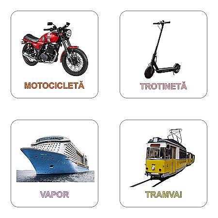 Cartonașe pe inel - Mijloace de transport [1]