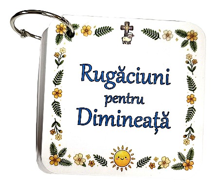 Cartonașe pe inel - Rugăciuni pentru Dimineață – Set 18 Cartonașe pentru Copii