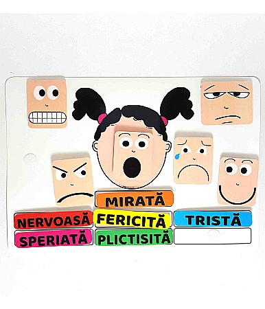 Planșă - Expresiile feței (fată) [1]