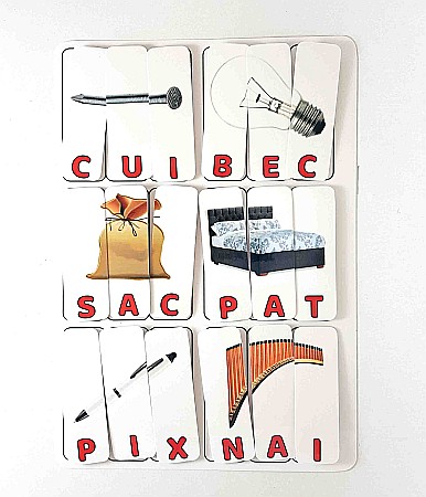 Produse educative - Planșă - cuvinte din 3 litere (1)