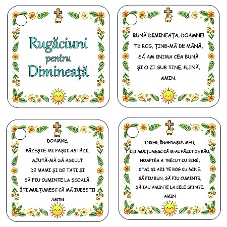 Rugăciuni pentru Dimineață – Set 18 Cartonașe pentru Copii [1]