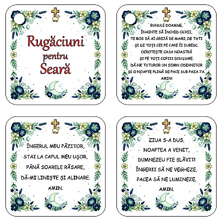 Rugăciuni pentru Seară – Set 18 Cartonașe pentru Copii [1]