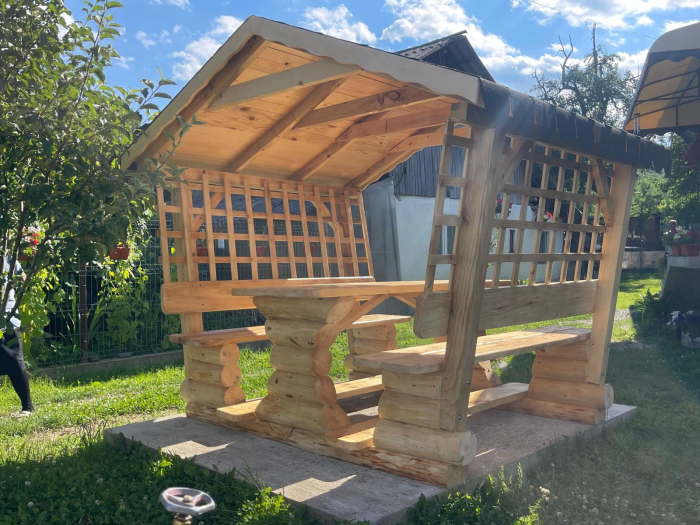 Foisor Rustic 8 Persoane Gard Ornamental Acoperis Sindrila Bituminoasa [2]