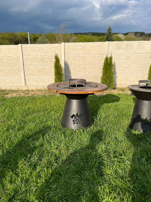 Grătar Profesional cu Plită  100 cm / 1 cm Grosime / Cu Accesorii Pentru Tuci Si Disc [9]