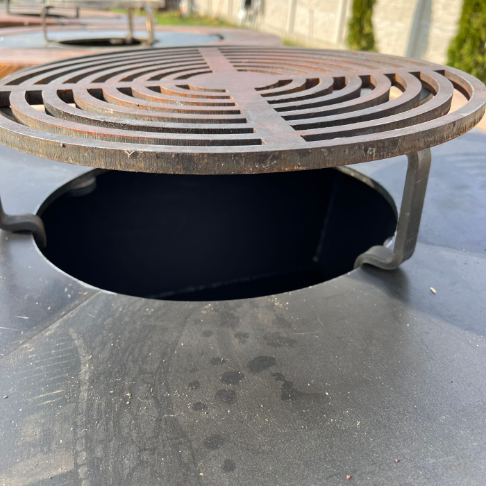 Grătar Profesional cu Plită  65 cmX65cm / 1 cm Grosime [8]