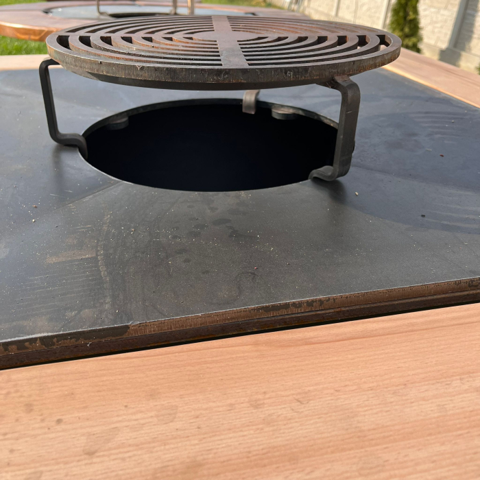 Grătar Profesional cu Plită  65 cmX65cm / 1 cm Grosime [7]