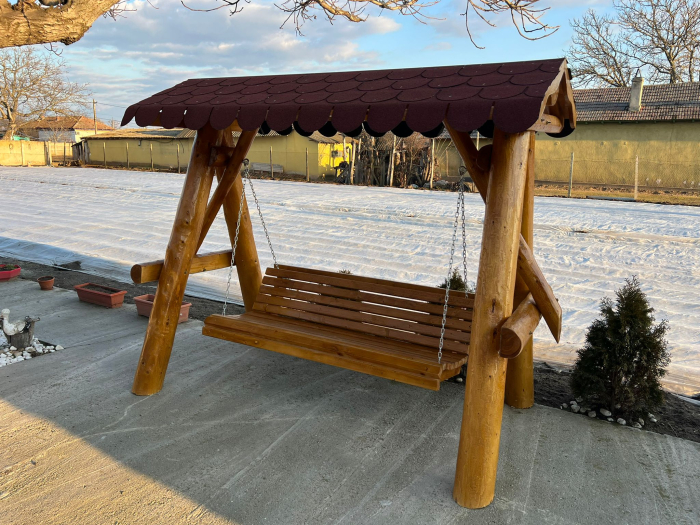 Leagan Lemn Masiv Simplu Acoperis Sindrila Bituminoasa [6]