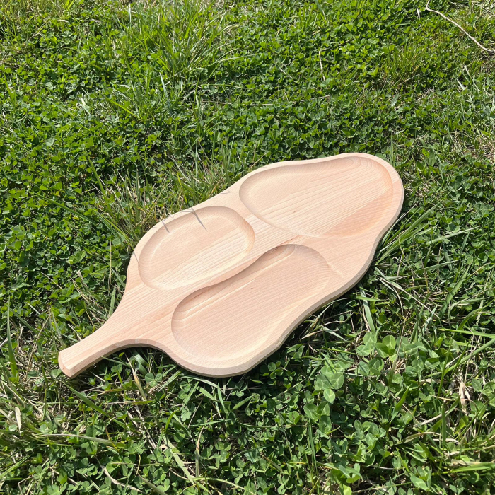 Platou Lemn Masiv Model Frunza 1 [2]