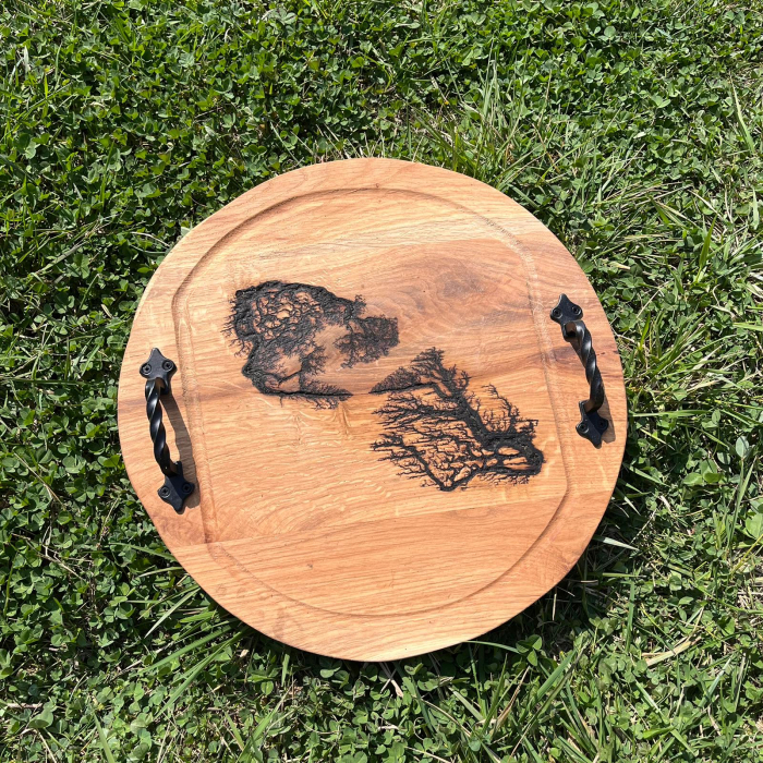 Platou Servire Lemn 40cm Diametru [4]